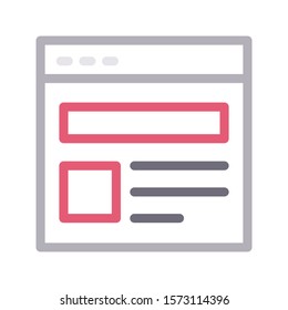 web vector color line icon 