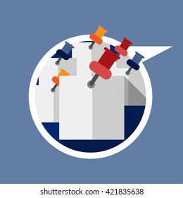 Web vector colorful icon for memo, reminder, post-it and announcement