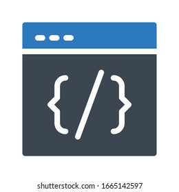 web vector glyph color icon 