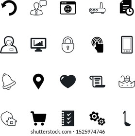 web vector icon set such as: support, speaking, desk, left, smartphone, agreement, cargo, leisure, touch, arrow, group, hotel, closed, talk, motion, reataurant, data, headphone, back, cursor, cell