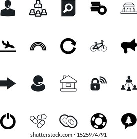 web vector icon set such as: bubble, page, refresh, sms, ring, medicine, sky, magnification, arrows, store, arrivals, recycle, lock, jet, silhouette, network, lifesaver, aircraft, air, race, real