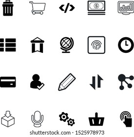 web vector icon set such as: sound, statistics, group, tax, tag, bucket, template, old, geographic, login, modern, salary, gear, geography, paper, digital, macro, credit, graph, analytics, id, two