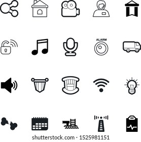 web vector icon set such as: volume, area, emblem, idea, american, cardiogram, bone, festival, event, electric, reminder, injury, style, clip, telephone, furniture, roof, headphone, tower, center