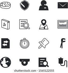 web vector icon set such as: file, encryption, address, grill, environment, meatballs, mail, position, center, video, bread, stop, client, hardware, folder, direction, gps, fit, cutlet, meat, time