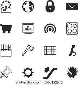 web vector icon set such as: art, tear, escalator, pushpin, summer, red, tack, keyhole, newsletter, aqua, market, ride, global, steps, commerce, email, retro, valentine, shop, creative, mark, raw