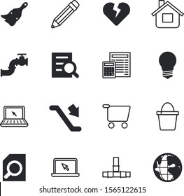 web vector icon set such as: lifestyle, logotype, bookmark, estate, creativity, featured, electric, site, energy, house, mail, write, schedule, best, celebration, sphere, pipe, speed, escalator