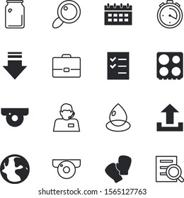 web vector icon set such as: job, application, bar, health, stopwatch, headphone, globe, checkmark, race, activity, science, fight, badge, alcohol, geometric, empty, freshness, geography, water
