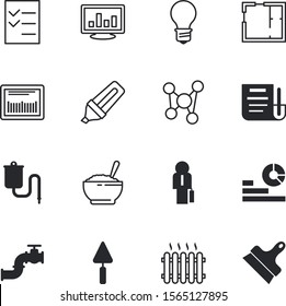 web vector icon set such as: lab, drop, screen, spoon, doctor, bulb, mail, eat, drawing, buy, space, heat, dots, email, businessman, monitor, website, busy, solution, check, dna, sticker, sweet