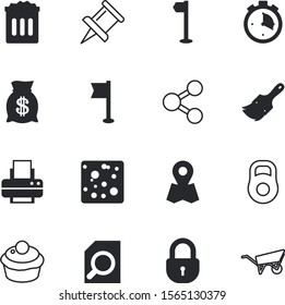 web vector icon set such as: bin, computing, clock, silhouette, investment, construction, information, time, fast, speed, art, pushpin, city, gym, privacy, weights, data, race, positioning, file