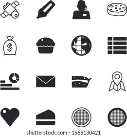 web vector icon set such as: list, health, pencil, consultant, stack, center, mail, digital, satellite, sms, professional, invitation, location, bubble, roast, agent, many, bbq, outdoors, letter