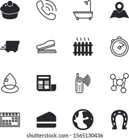 web vector icon set such as: horse, hour, meeting, transportation, energy, location, papers, transport, computer, timer, chemistry, america, chronometer, act, line, trashcan, position, medicine