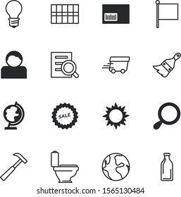 web vector icon set such as: parcel, human, drawing, order, alcohol, product, new, health, electric, flag, glowing, education, table, model, dairy, beverage, nature, barcode, user, beer, hot