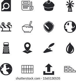 web vector icon set such as: arrows, dessert, backup, aqua, strawberry, navigation, rotate, water, border, block, papers, gardening, safe, chocolate, photo, valentine, trip, windmill, law, arrow