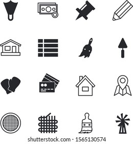 web vector icon set such as: map, kitchen, textiles, closeup, sea, hamburger, fit, service, plastering, rotate, debit, location, debt, education, turbine, fix, alternative, vintage, factory, hanging