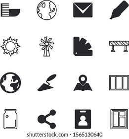 web vector icon set such as: beach, holiday, plane, thin, plastering, dynamic, e-mail, place, glass, healthy, glare, shadow, direction, felt, cartography, industrial, ocean, personal, wing