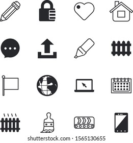 web vector icon set such as: smartphone, ui, up, waving, schedule, growth, flag, window, upload, america, world, shiny, environment, computer, card, writing, storage, property, pole, key, subject