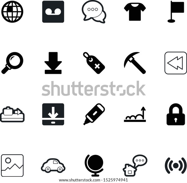 web vector icon set such as: summer, lock, handle,\
speed, growth, new, seek, axe, up, information, picture, ax, cargo,\
closed, spot, photograph, card, macro, question, safe, tshirt,\
auto, rock