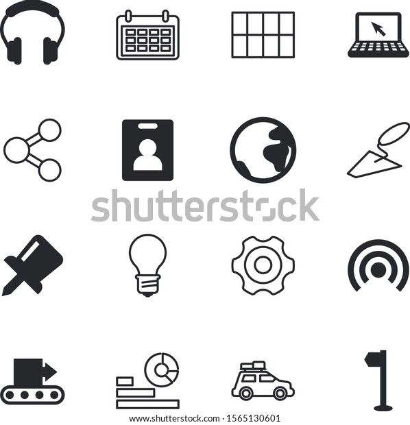 web vector icon set such as: signal, leisure,\
isometry, open, banner, experiment, automotive, globe, metal,\
meeting, car, increase, robot, name, year, chart, tech, continent,\
production, financial