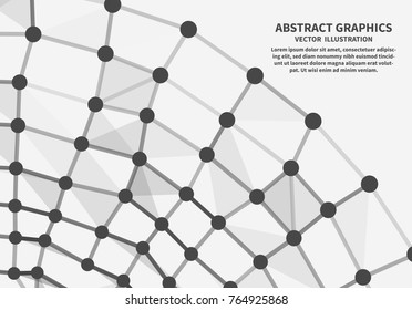 Web, vector illustration for minimalistic design . Network connections with points and lines. Abstract technology background.