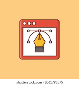 ilustración de web Vector en un fondo transparente. Símbolos de calidad premium. Icono de color plano de línea vectorial para el concepto y el diseño gráfico.