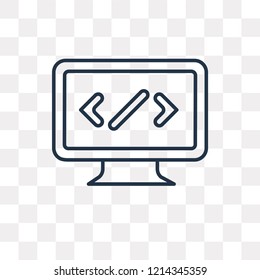 Web vector outline icon isolated on transparent background, high quality linear Web transparency concept can be used web and mobile