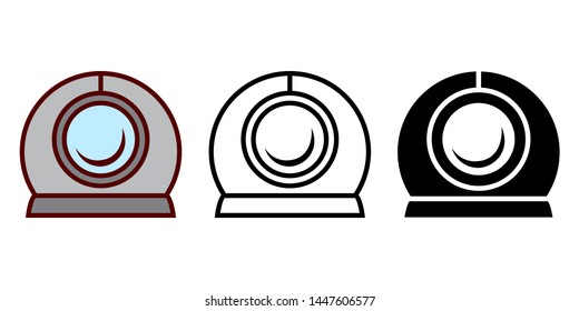 Web Video Camera Icon in Different Color and Style