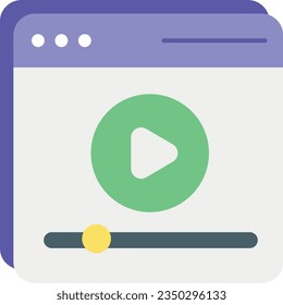  web video flat icon design style
