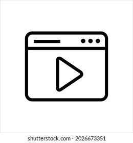 ilustración vectorial de icono de vídeo web