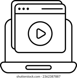 Design-Stil für Webvideozeilen-Symbole