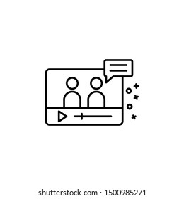 web video page bubble icon. Element of streaming icon