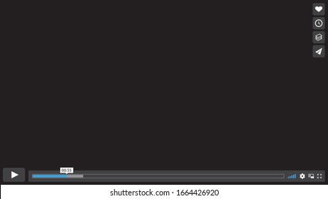 Web video player. Modern design. Vector illustration. EPS10. 