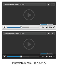 Reproductor de vídeo web. Ilustración del vector