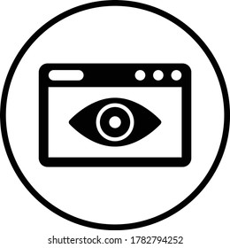 Web Visibility icon / black color