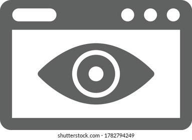Web Visibility icon / gray color