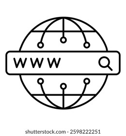Web Visibility and Online Presence Ai Vector Icon Design with Editable Stroke