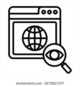 Vektorgrafik des Gliederungssymbols "Web Visibility"