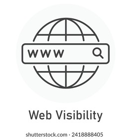 Web Visibility Vector Illustration Icon Design