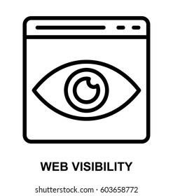 web visibilty line icon 