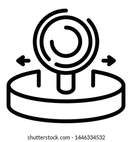 Web vr camera icon. Outline web vr camera vector icon for web design isolated on white background
