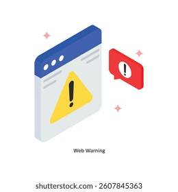 Web Warning Concept isometric Style Illustrations. Eps 10 File 