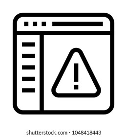 web warning Vector line icon