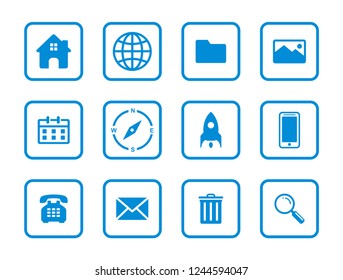 Web, website, app mobile icon set