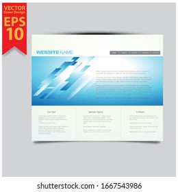 Web Website Element Design Template blue sky Vector