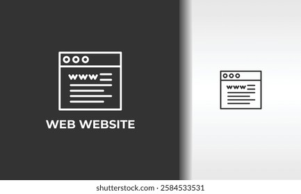 Web Website Vector, Icon Or Logo Sign Isolated Symbol Illustration