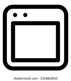 Web window line vector icon  