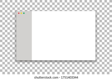 Web window mockup. Web page for computer ui template.