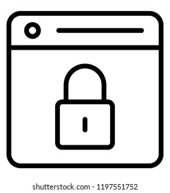 Web window with padlock interface concept of web security 