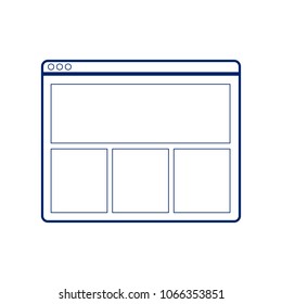 Web window sign. Vector. Flat style black icon on white.