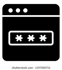 Web window and star buttons need password access