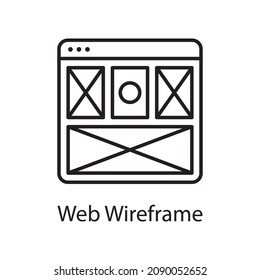 Web Wireframe vector Outline Icon Design illustration. Activities Symbol on White background EPS 10 File
